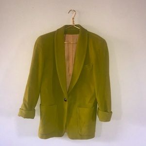 Vintage Green Felt Suit Jacket